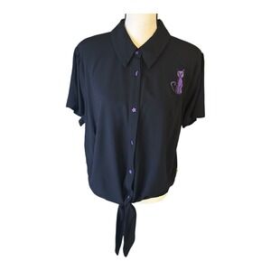 Disney Parks Hocus Pocus Tie‎ Front Shirt for Women by Her Universe (Girls ) XL